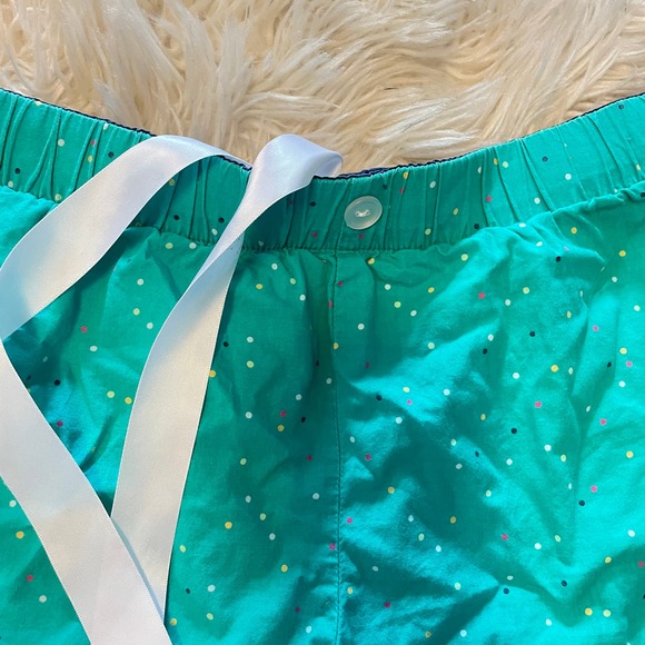 Xhilaration Teal Polka Dot Cotton Sleep Shorts Women’s Size Small - Picture 5 of 6
